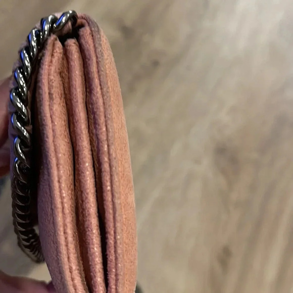 Stella McCartney Mini Falabella Metallic Wallet in Pink Suede - Picture 9 of 15